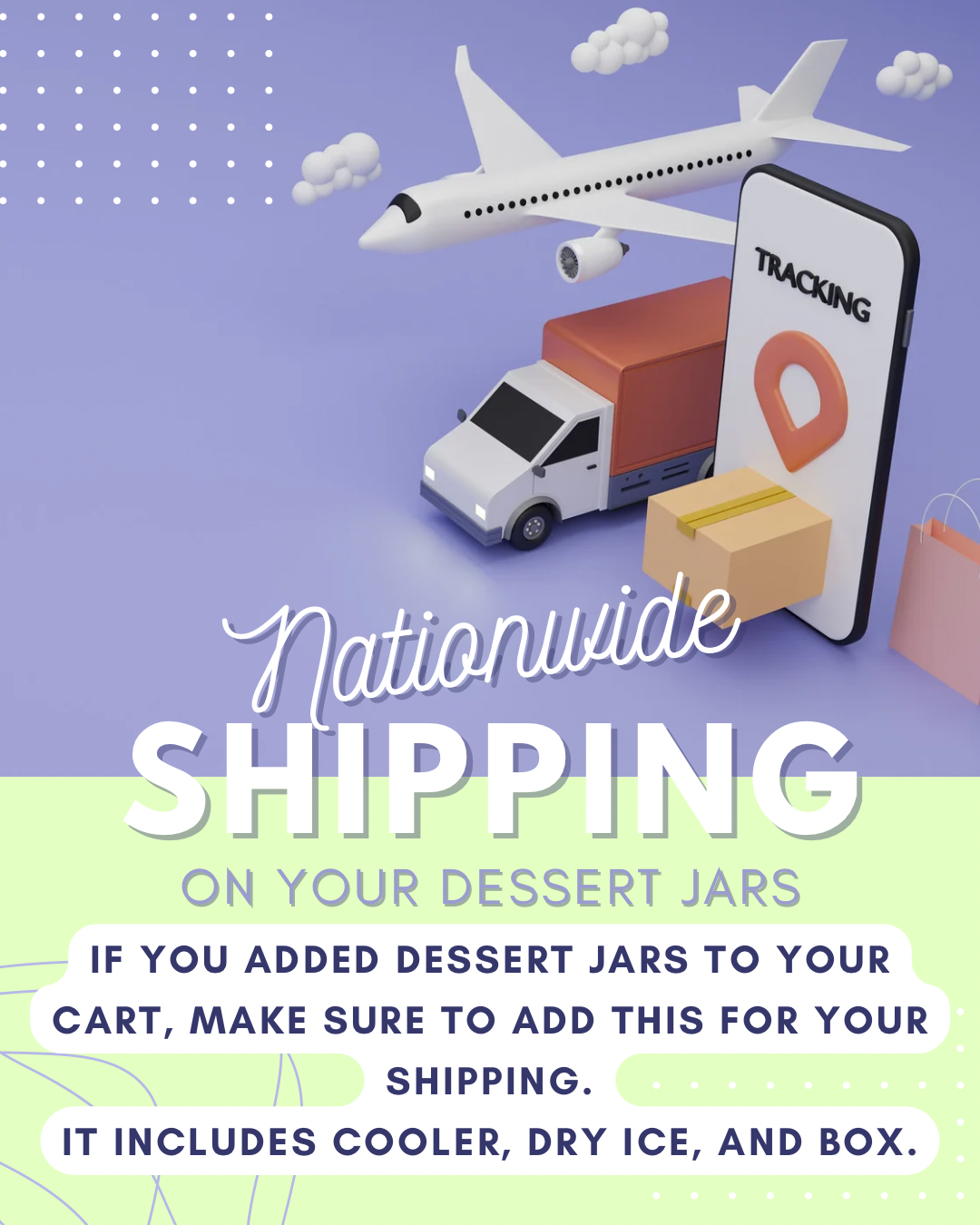 DESSERT JARS NATIONWIDE SHIPPING